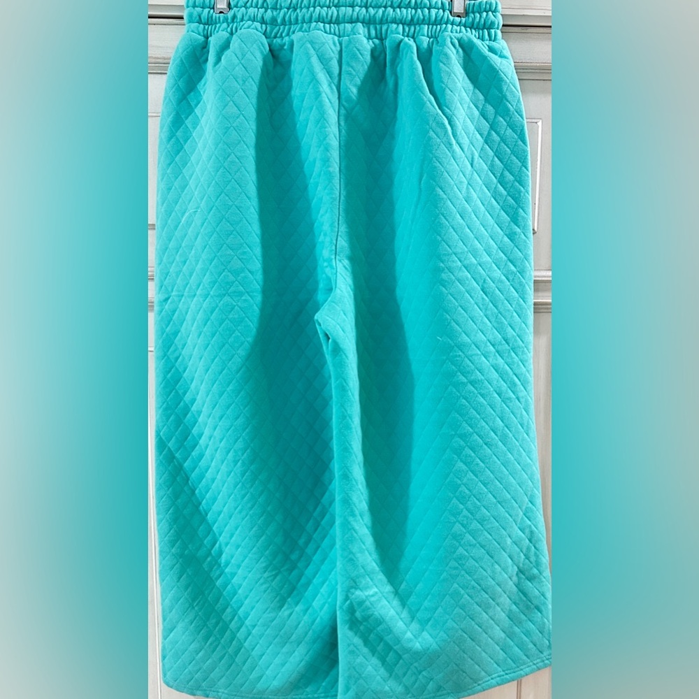 NEW never worn Lovely melody SZ XL Turquoise Quilted Women's Hoodie pant set - Picture 6 of 16